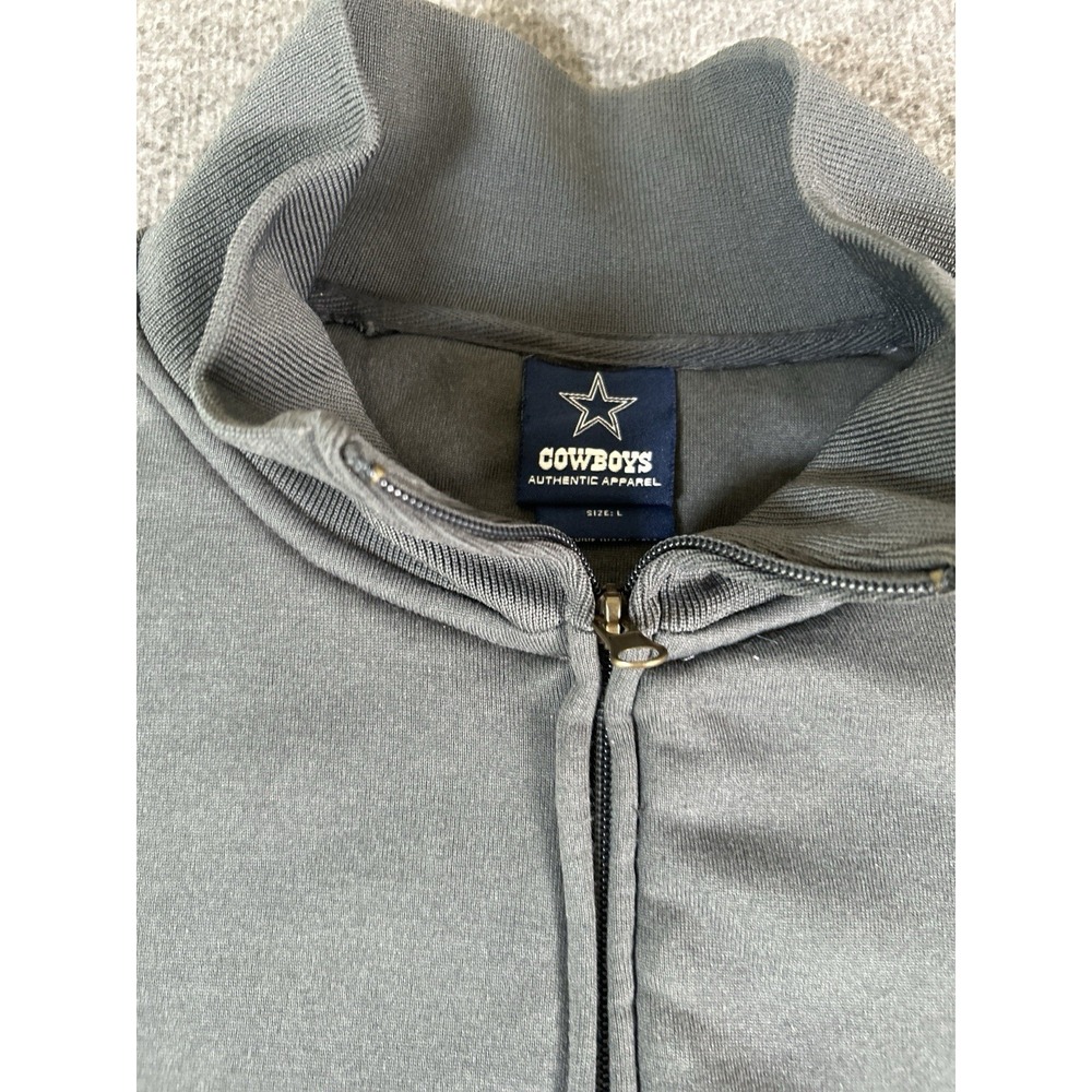 NFL Dallas Cowboys Full Zip Jacket - Mens Size XL Large Gray - Picture 2 of 7